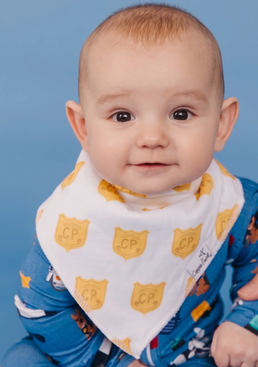 Copper Pearl Police Officer Baby Bandana Bibs