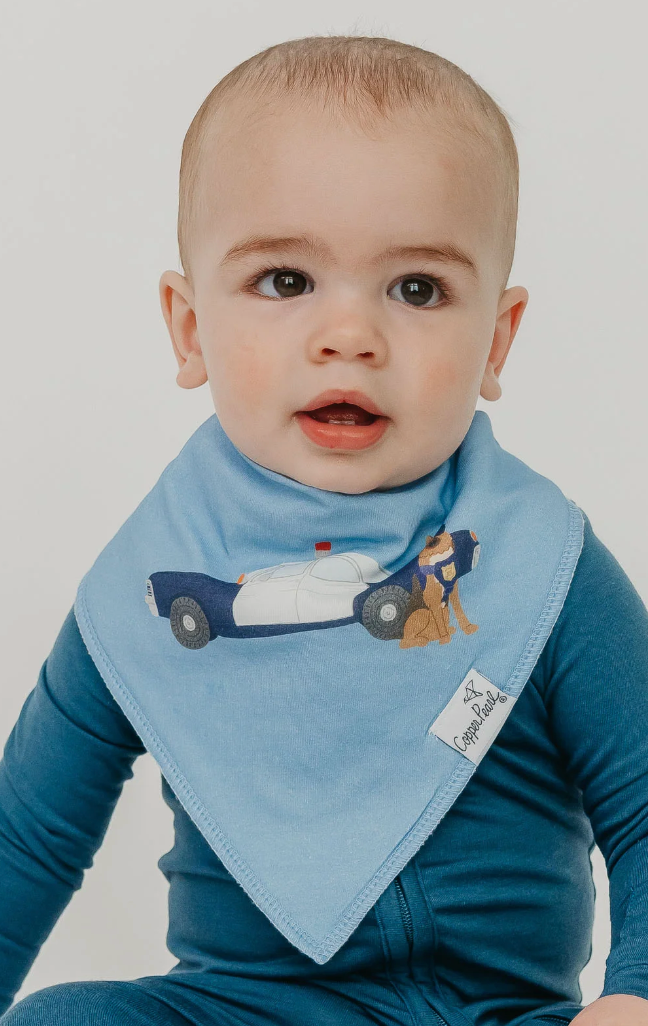 Copper Pearl Police Officer Baby Bandana Bibs