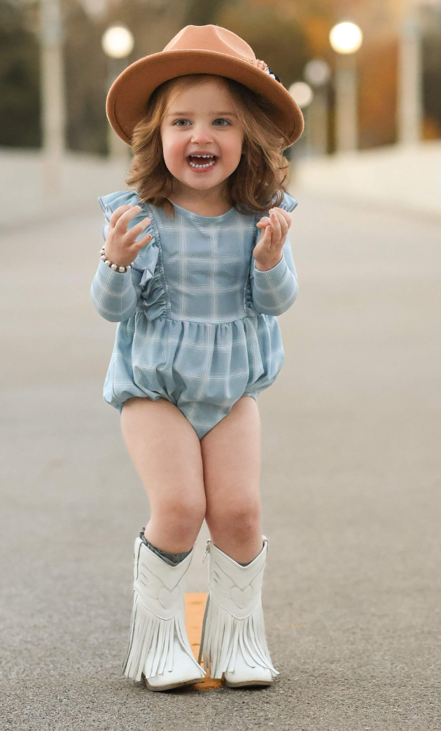 Playsuit Bubble Romper Dusty Blue