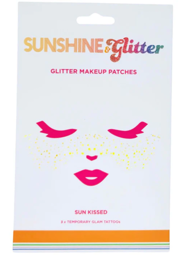 Sunshine & Glitter Face Tattoo
