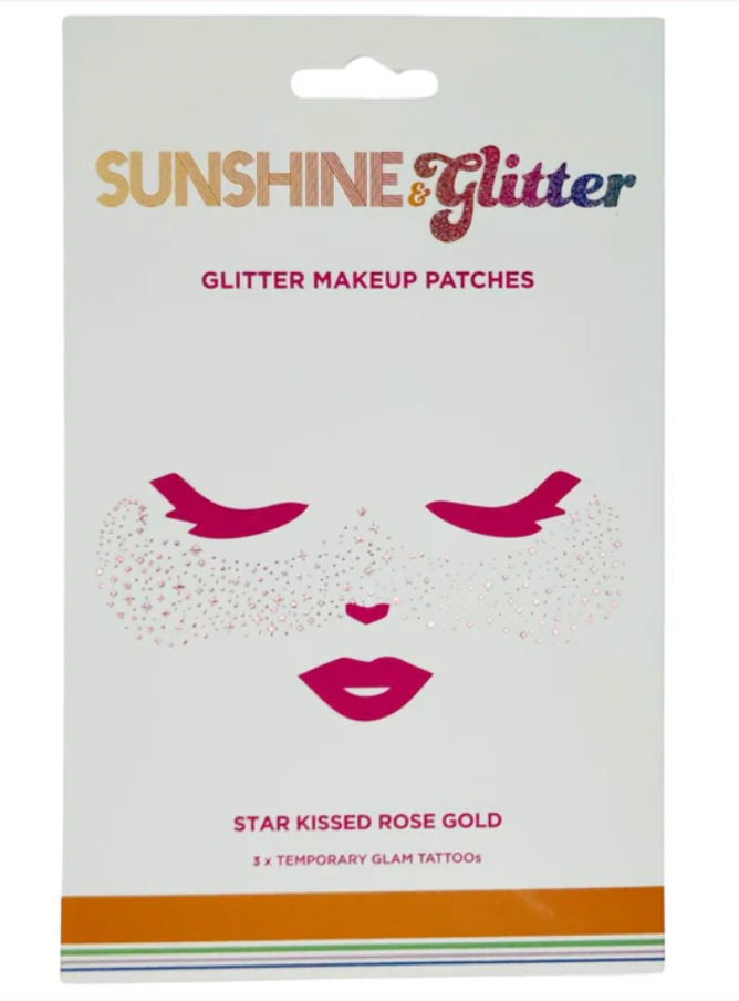 Sunshine & Glitter Face Tattoo