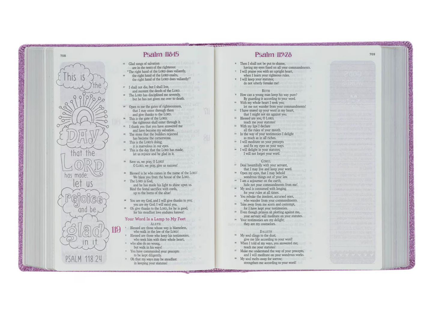 Purple Glitter My Creative Bible for Girls