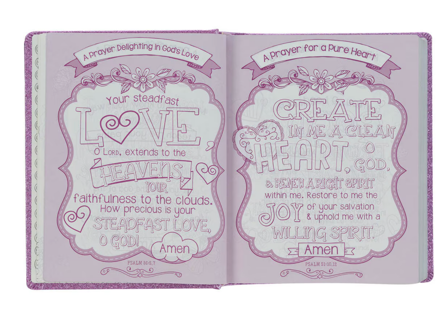 Purple Glitter My Creative Bible for Girls