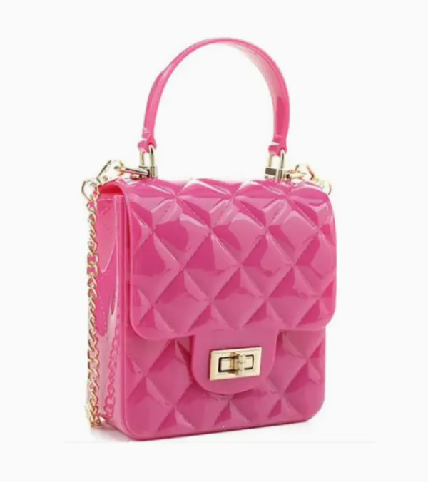 Mini Quilted Jelly Purse Crossbody Gold Chain Bag Handbag