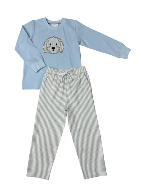 Whimsy Bay Kids Doodle Doggy Pant Set
