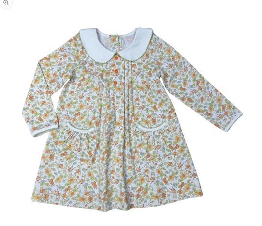 Whimsy Bay Kids Fields of Fall Lillian Pleat Dress