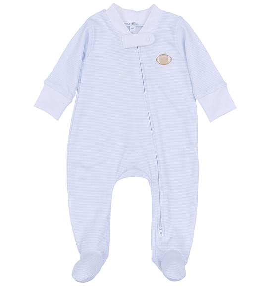 Magnolia Baby Touchdown Cutie Footie Blue
