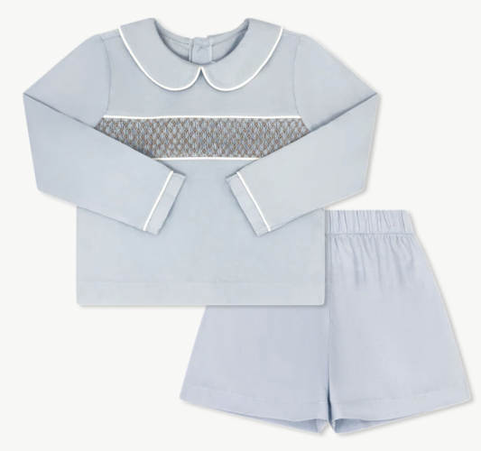 Lullabye Set Liam Short Set L/S Princeton Blue