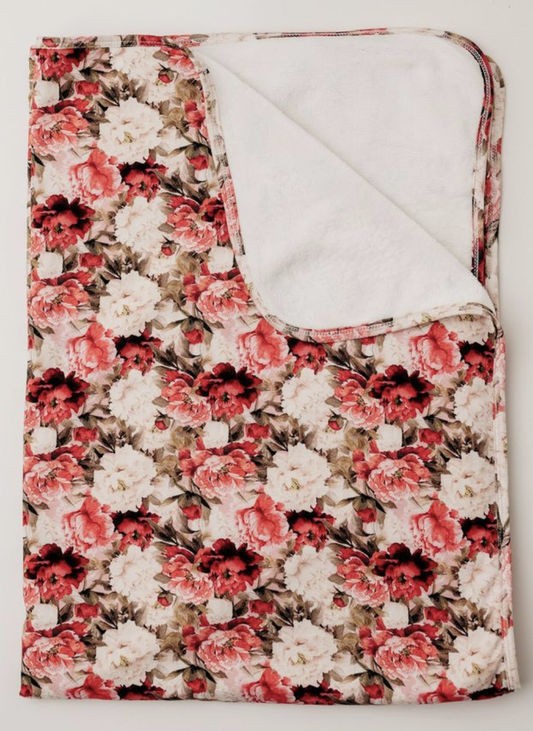 RR Crimson Bloom Swaddle Blanket - One Size