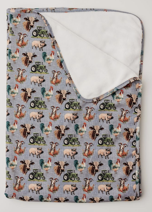 RR Down on the Farm Swaddle Blanket - One Size