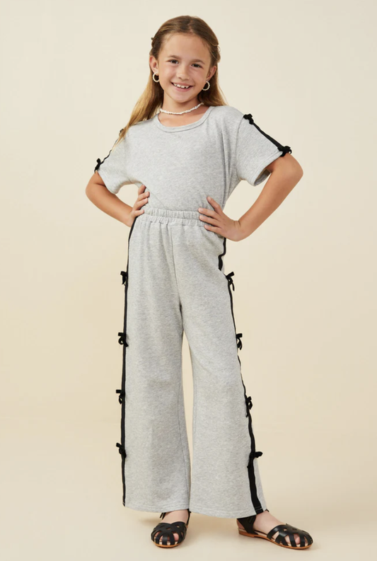 Hayden Girls Two Piece Pant Set - Grey