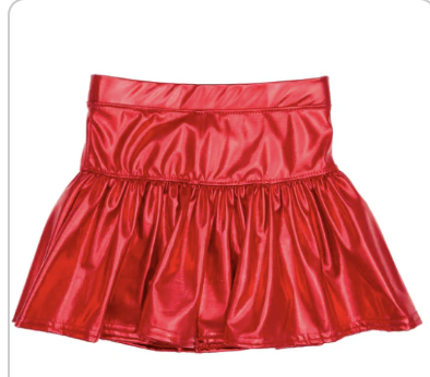 Azarhia Slick Metallic Skort - Red
