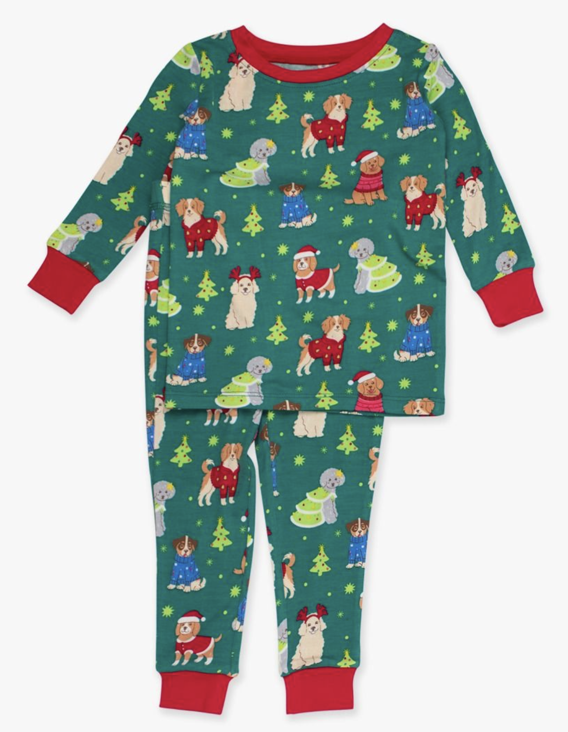 Ruffle Butts Paw-liday Pals L/S PJ Set