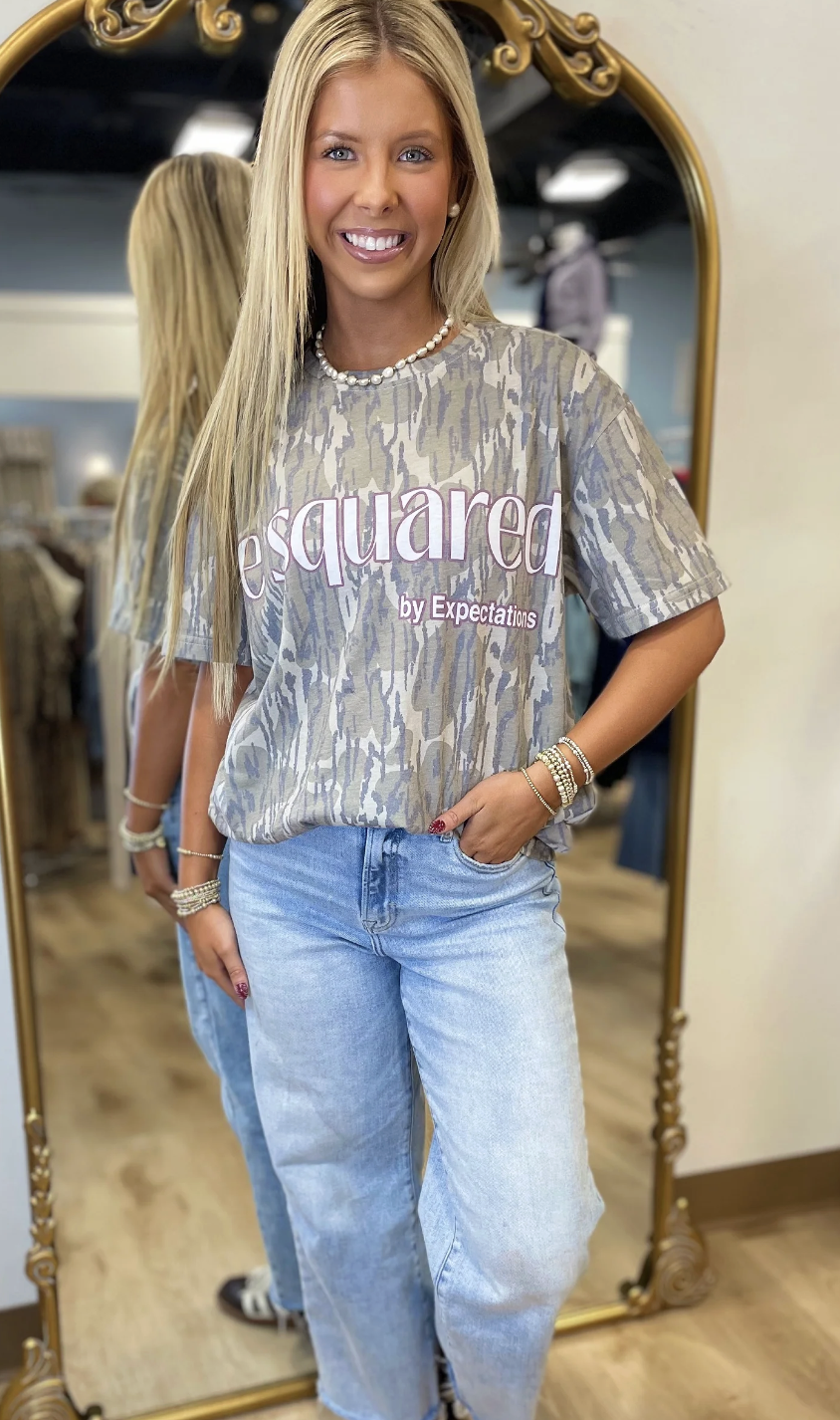 E SQUARED By Expectations Camo Graphic Tee