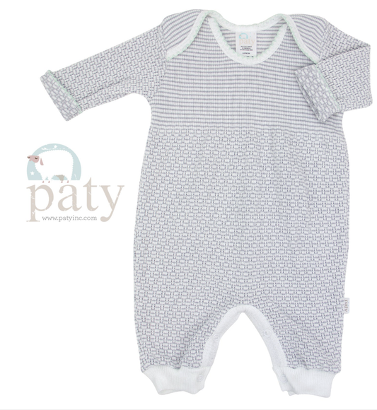 Paty Lap Shoulder Romper - Navy Blue