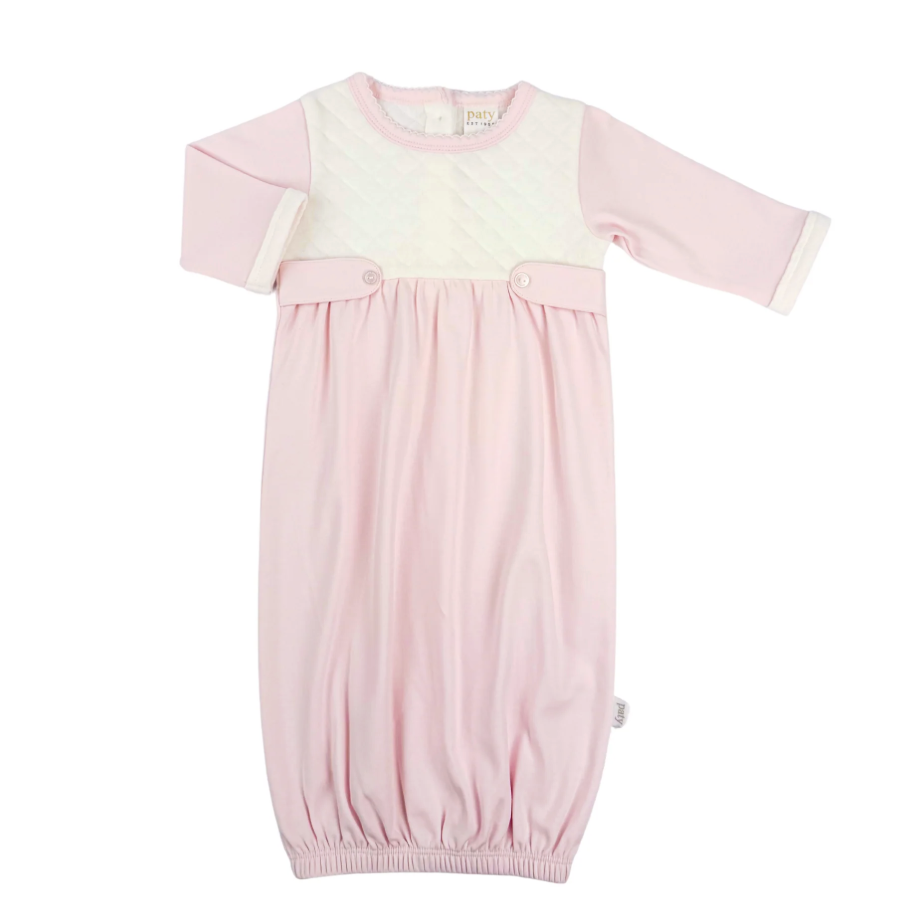 Paty Jacquard Gown NB - Pink