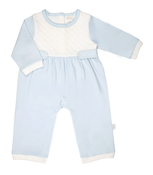 Paty Jacquard Romper - Blue