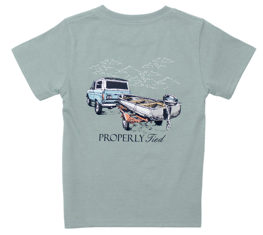 Properly Tied Towing the Line SS Fog T shirt