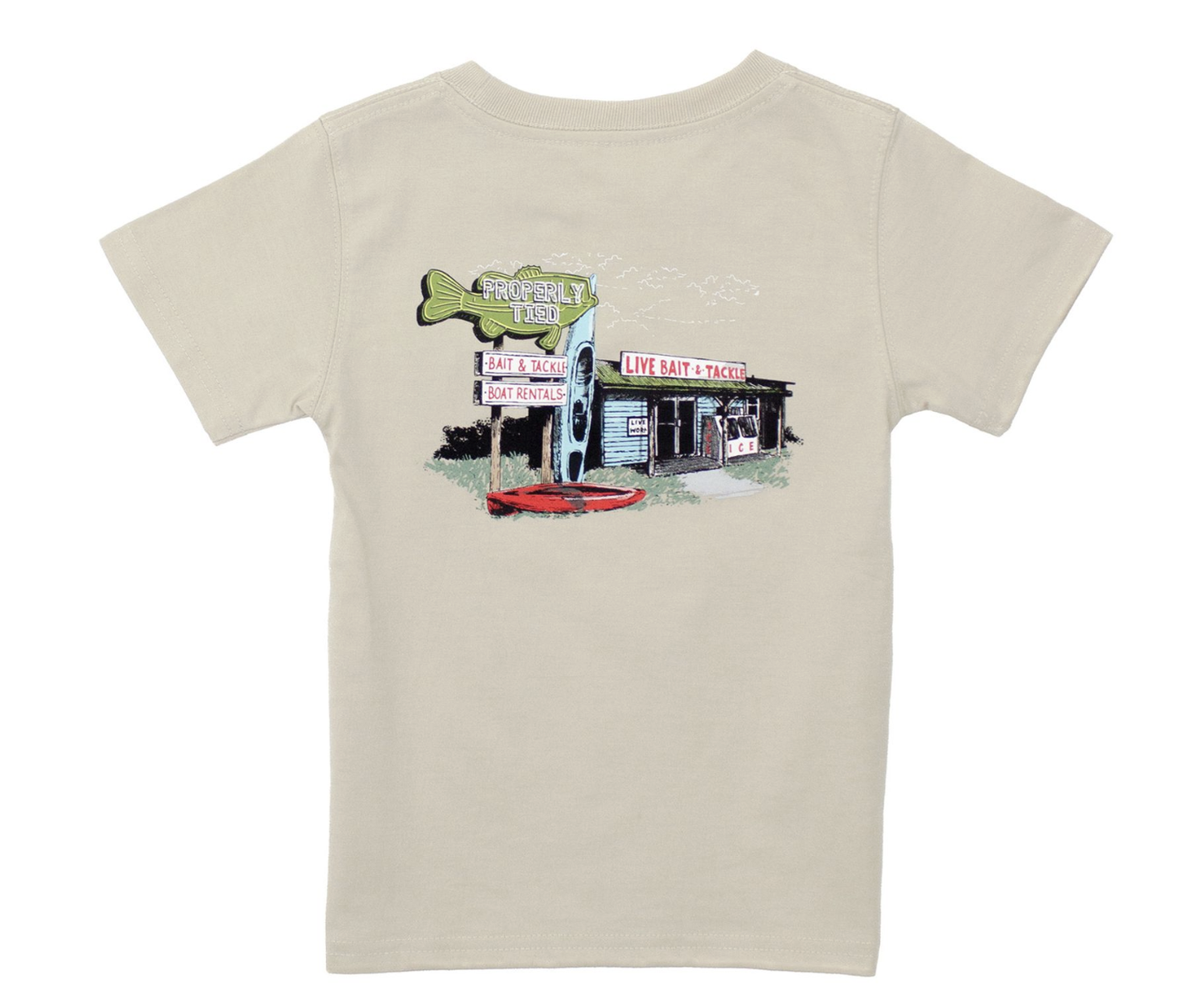 Properly Tied Bait Shop SS T-Shirt - Linen