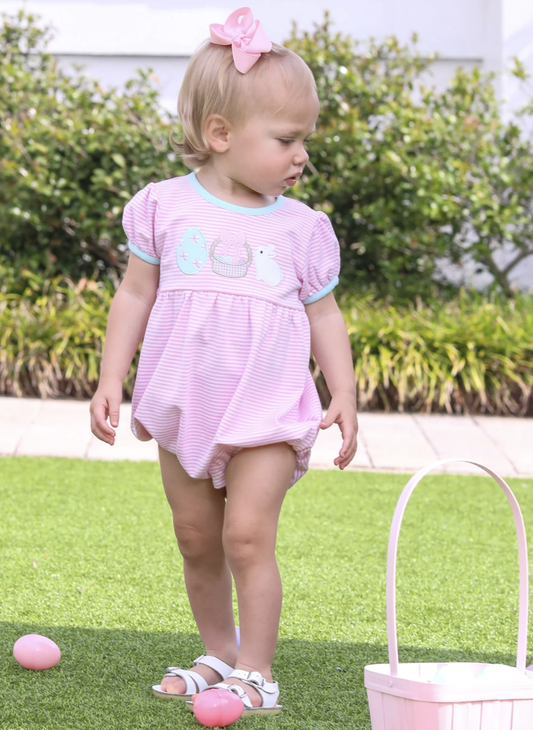 Trotter Street Kids Bunnies & Baskets Bubble - Pink