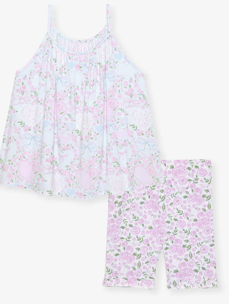 Posh Peanut Josephine Tank and Ruffled Short Set