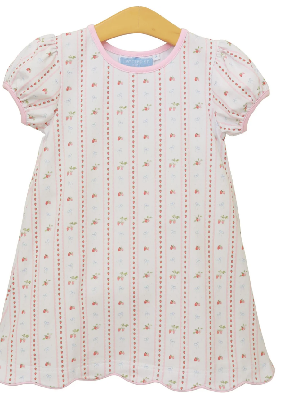 Trotter Street Kids Berry Sweet Scalloped Dress
