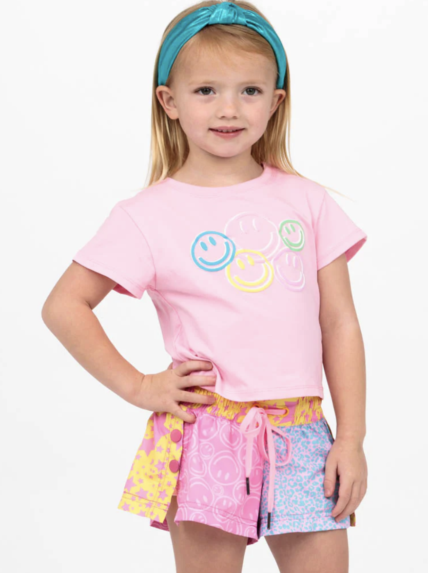 Azarhia Star/Smiley Color Block Short