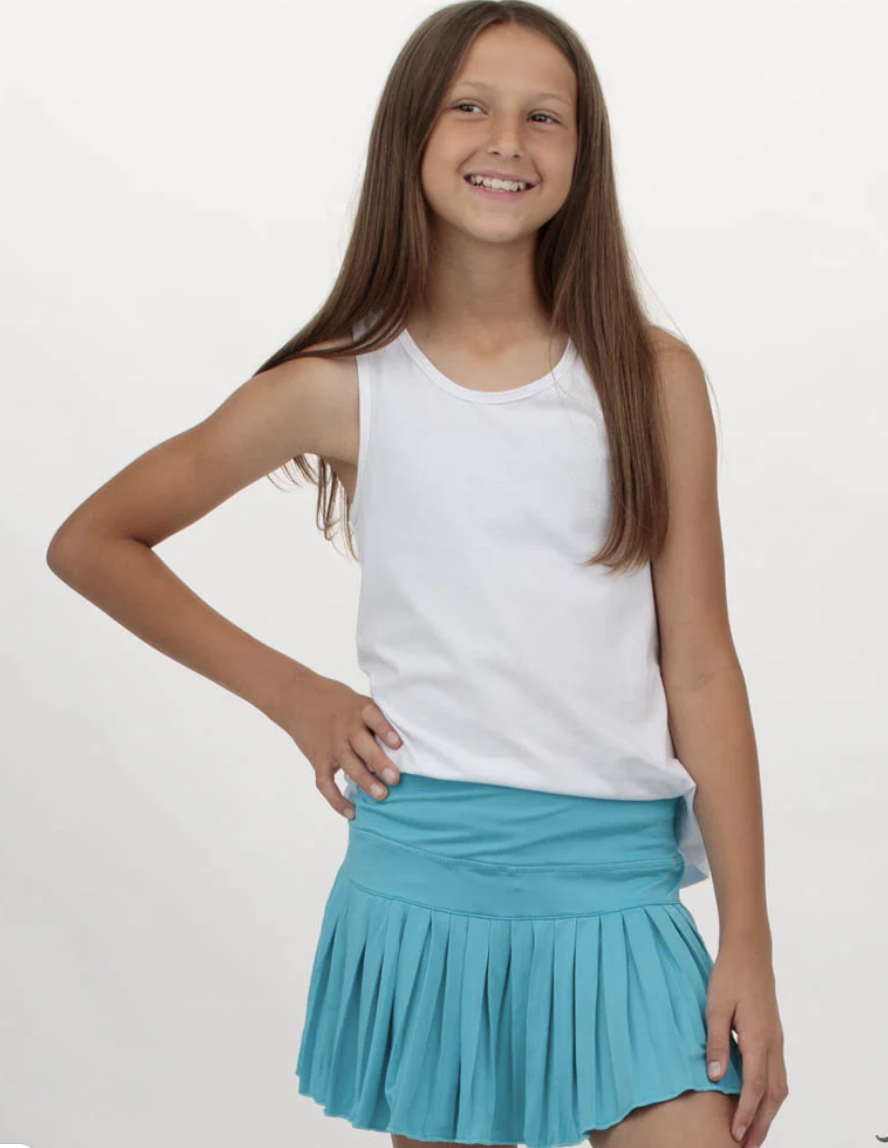 Azarhia Mini Pleated Skort - Turquoise