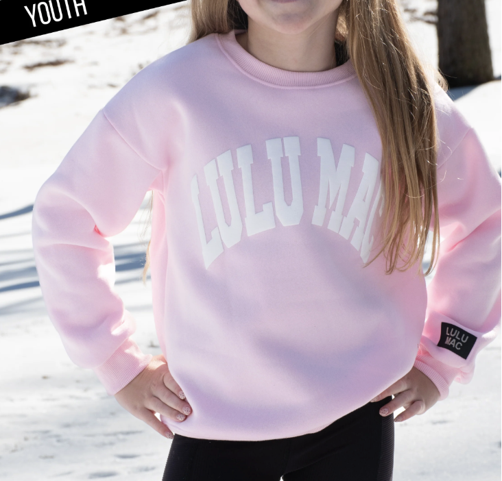 LuLu Mac Youth Sweatshirt Pink/White