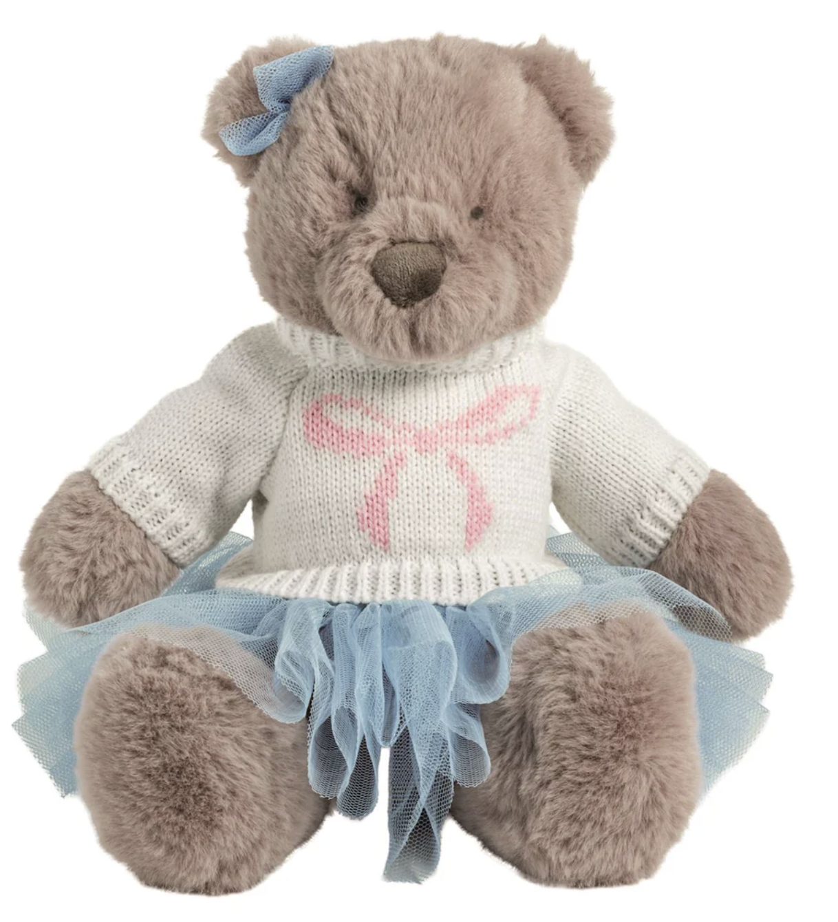 Mud Pie Blue Sweater Bear Plush