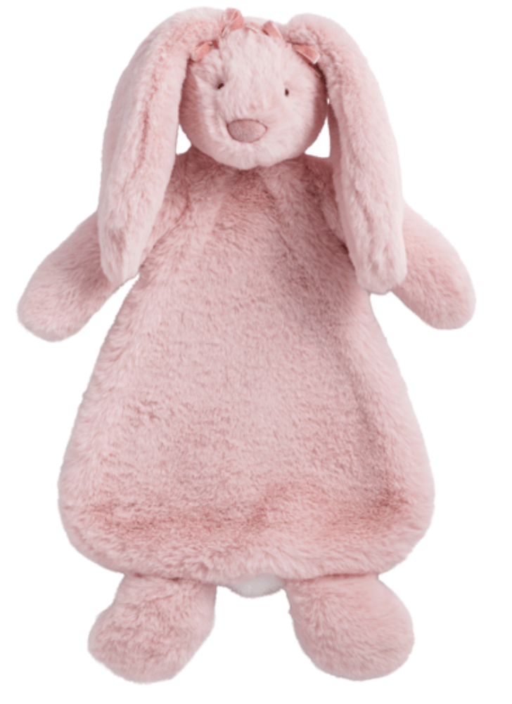 Mud Pie Pink Bunny Plush Woobie