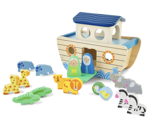Mud Pie Wood Noah's Ark Shape Sorter