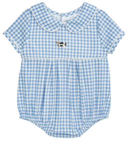 Mud Pie Cow Gingham Bubble