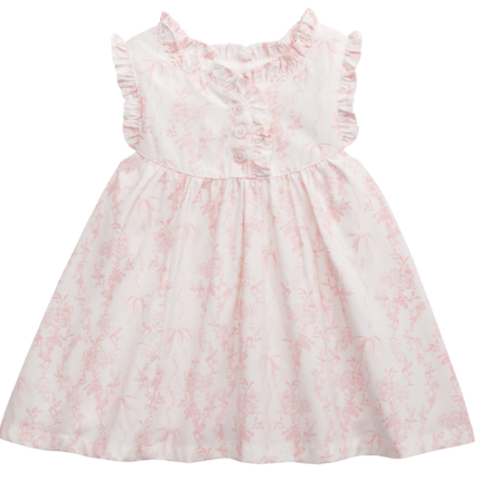 Mud Pie Pink Toile Print Dress