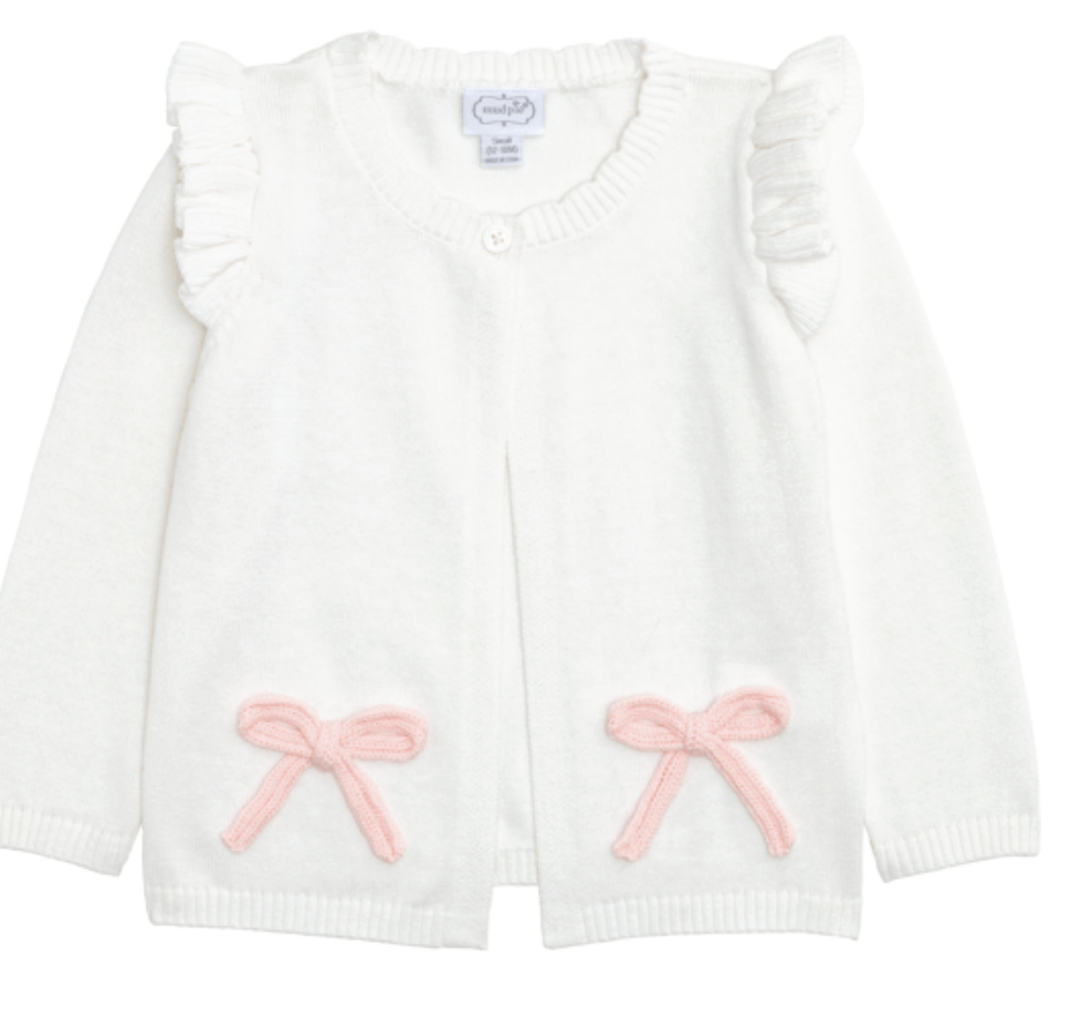 Mud Pie Bow Baby Cardigan