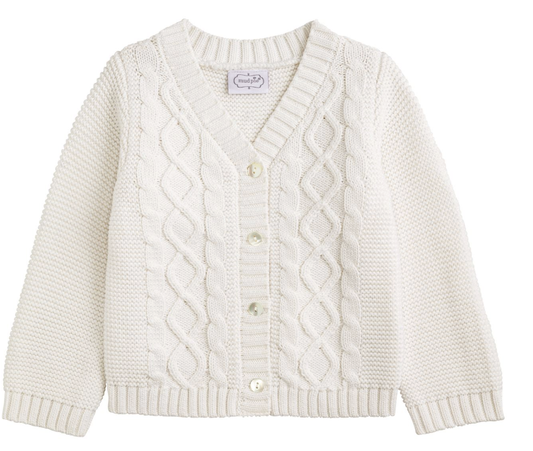 Mud Pie White Layette Cardigan