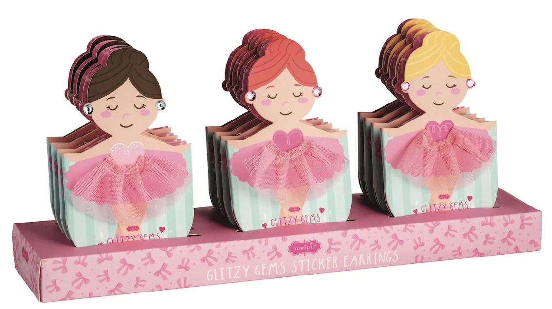 Mud Pie Ballet Sticker Earrings