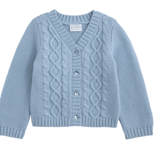 Mud Pie Blue Layette Cardigan