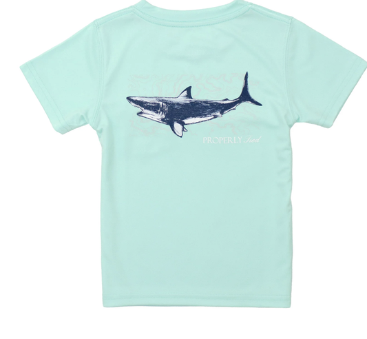 Properly Tied Performance Tee SS Topo Shark