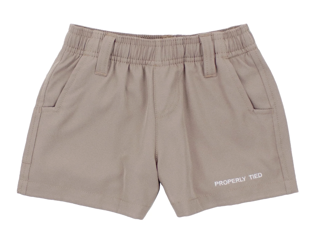 Properly Tied Boys Pintail Short - Taupe