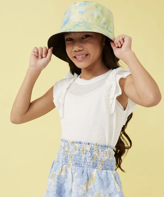 Hayden Girl Marled Textured Tank - Off White