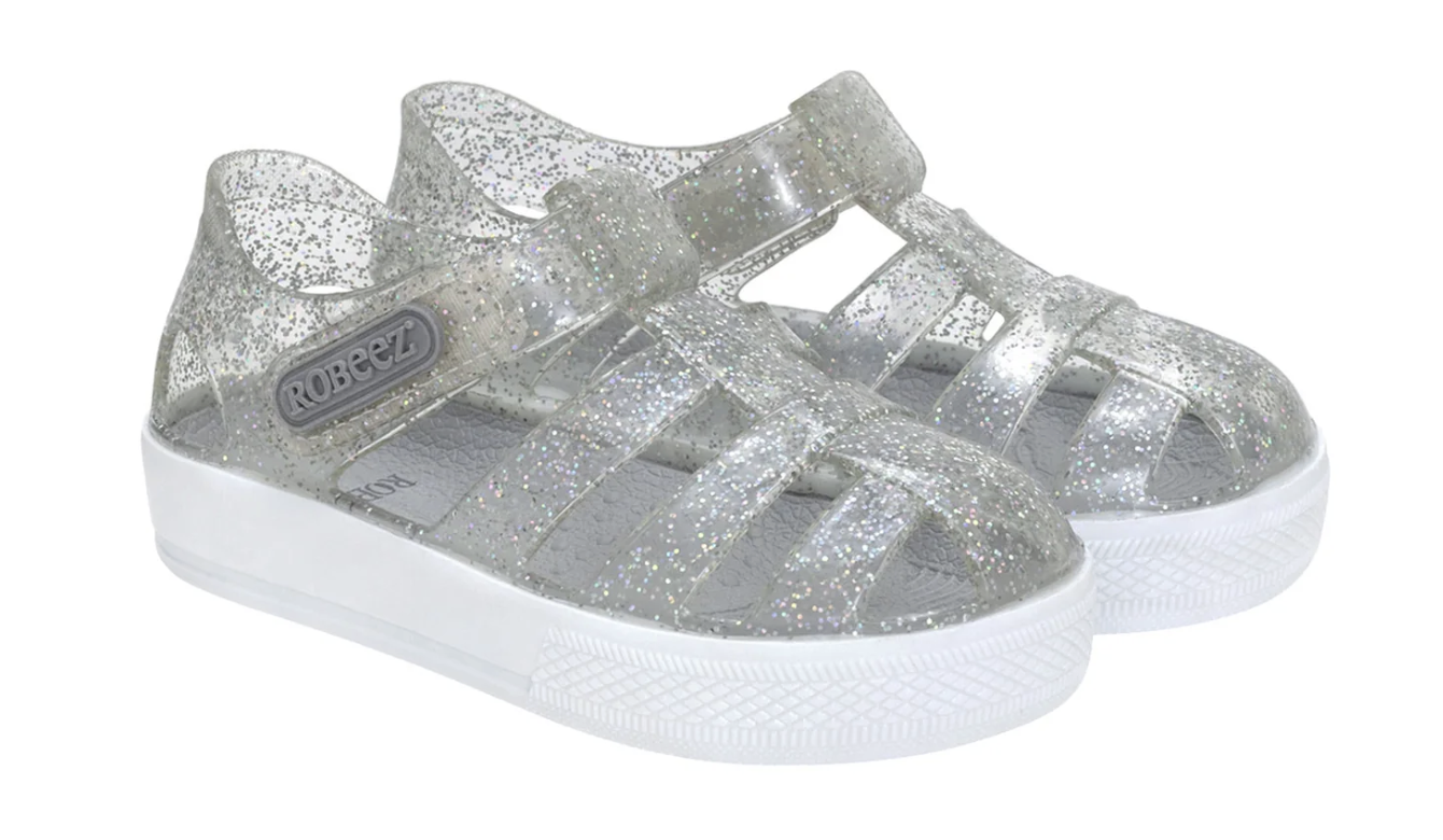 Robeez Elite Glitz Jelly Shoes - Silver