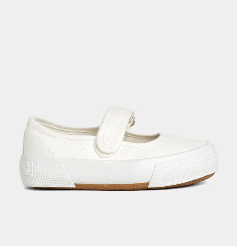 Shu Shop Olivia Mini White Canvas Shoe
