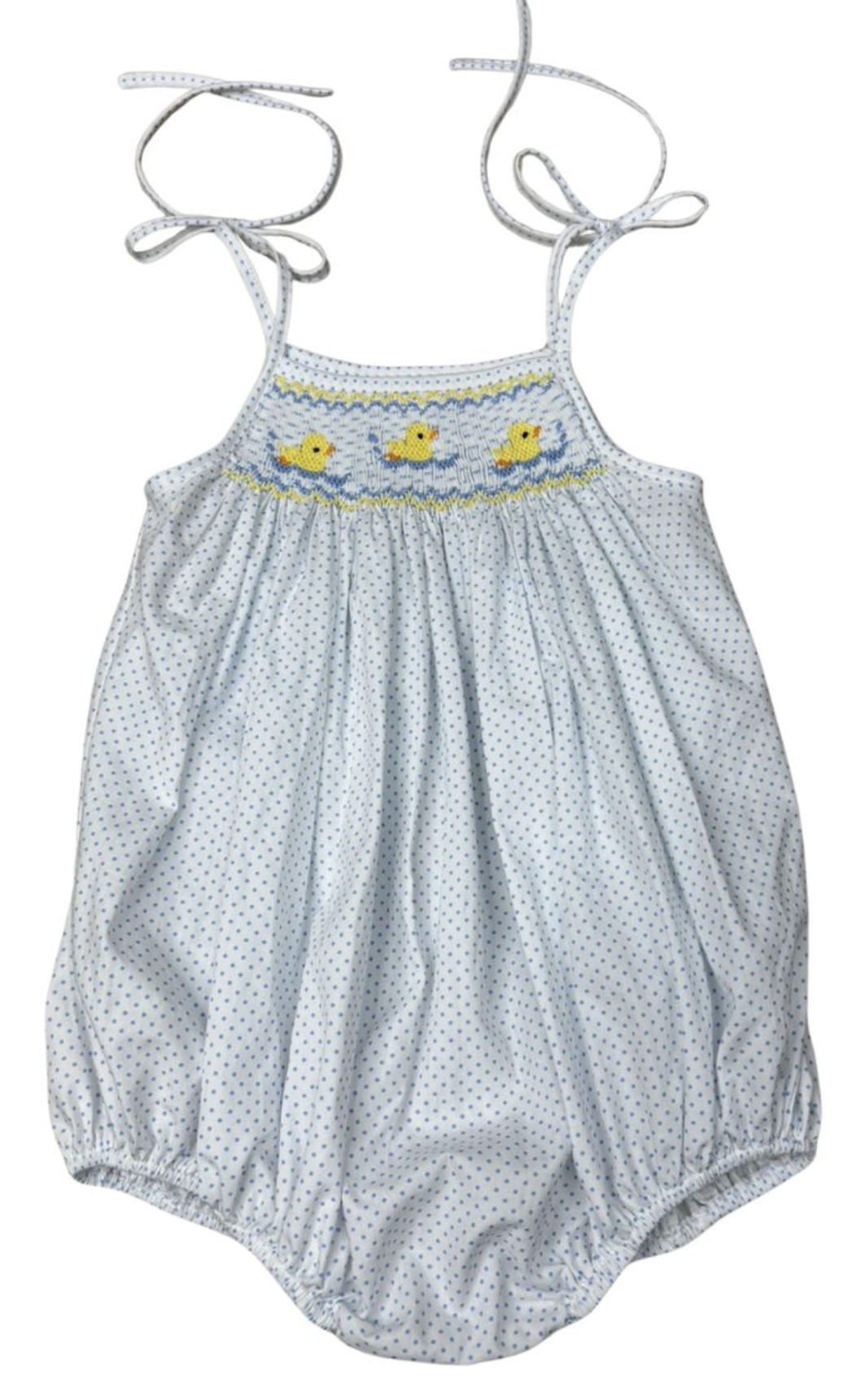 Whimsy Bay Darling Duckling Smocked Tie Bubble