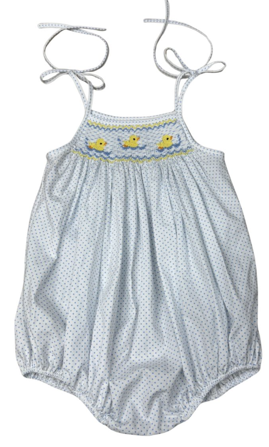 Whimsy Bay Darling Duckling Smocked Tie Bubble