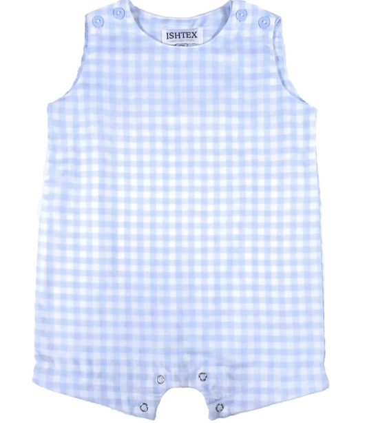 Ishtex Blue Gingham Bubble - Boys