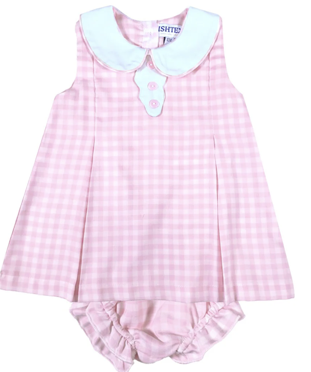 Ishtex Pink Gingham Infant Dress
