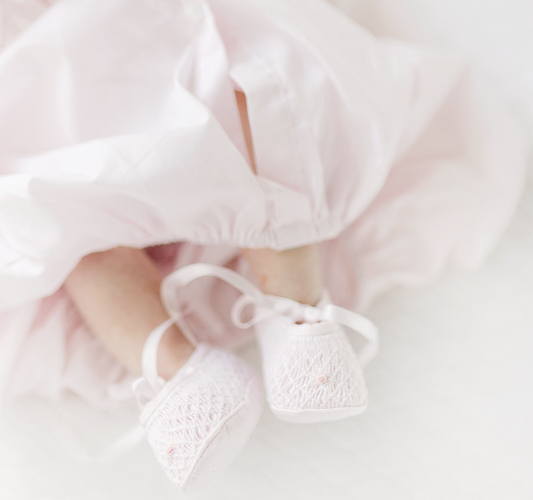 Feltman Brothers Smocked Booties - Pink