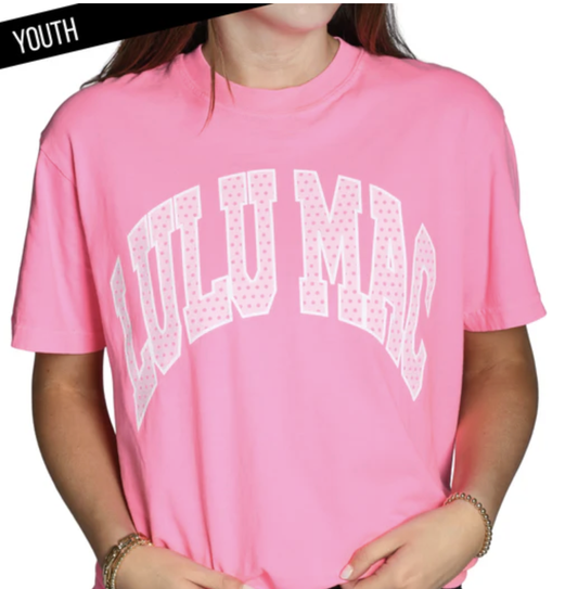 LuLu Mac Youth Polka Dot Tee - Neon Pink