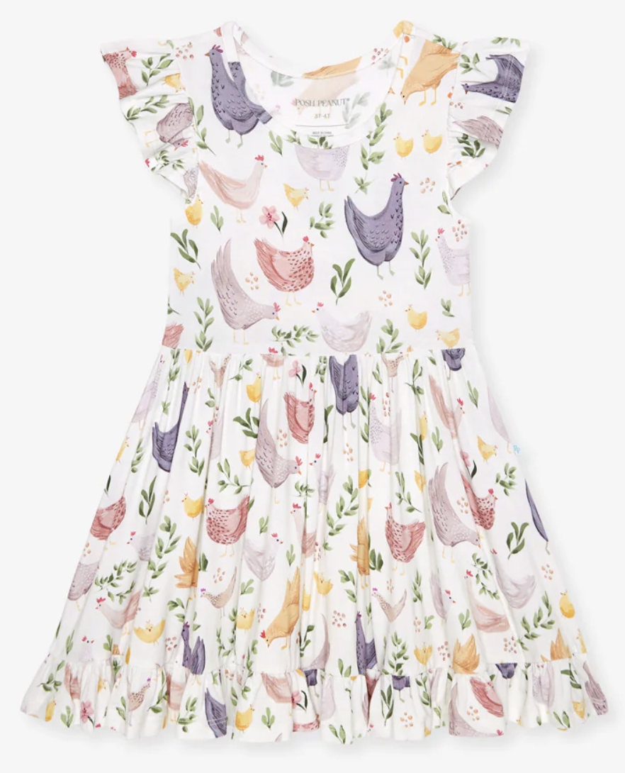 Posh Peanut Ruffled Twirl Dress - Jo